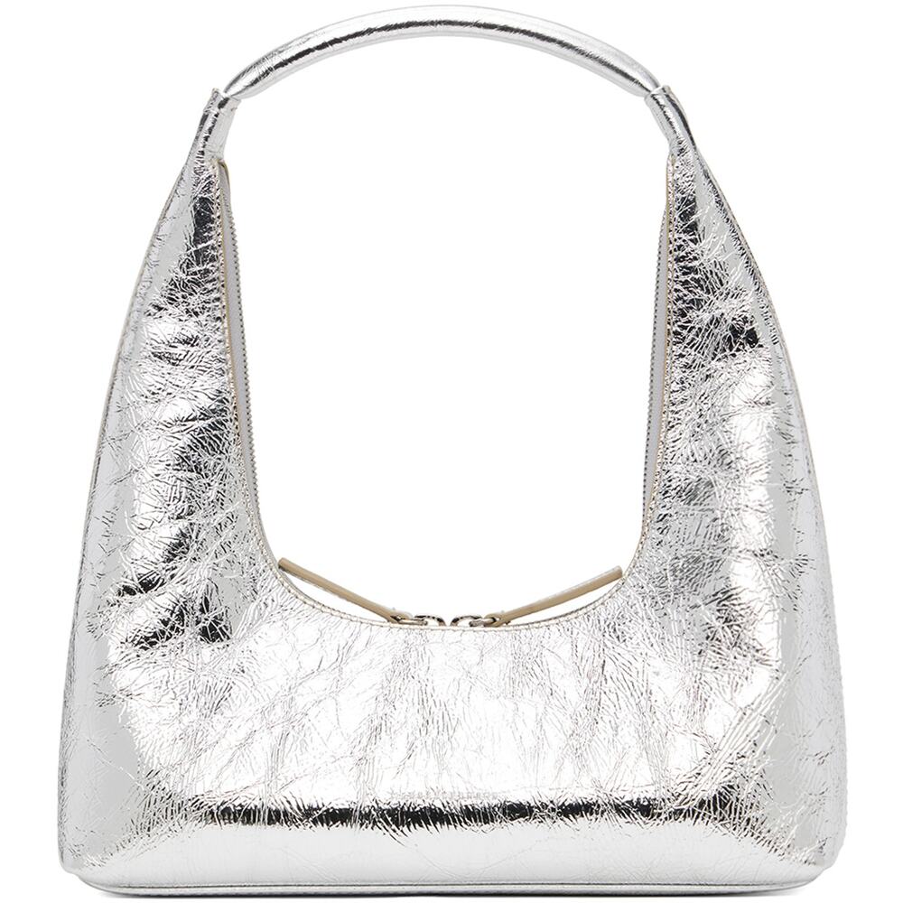Marge Sherwood Silver Textured Shoulder Bag